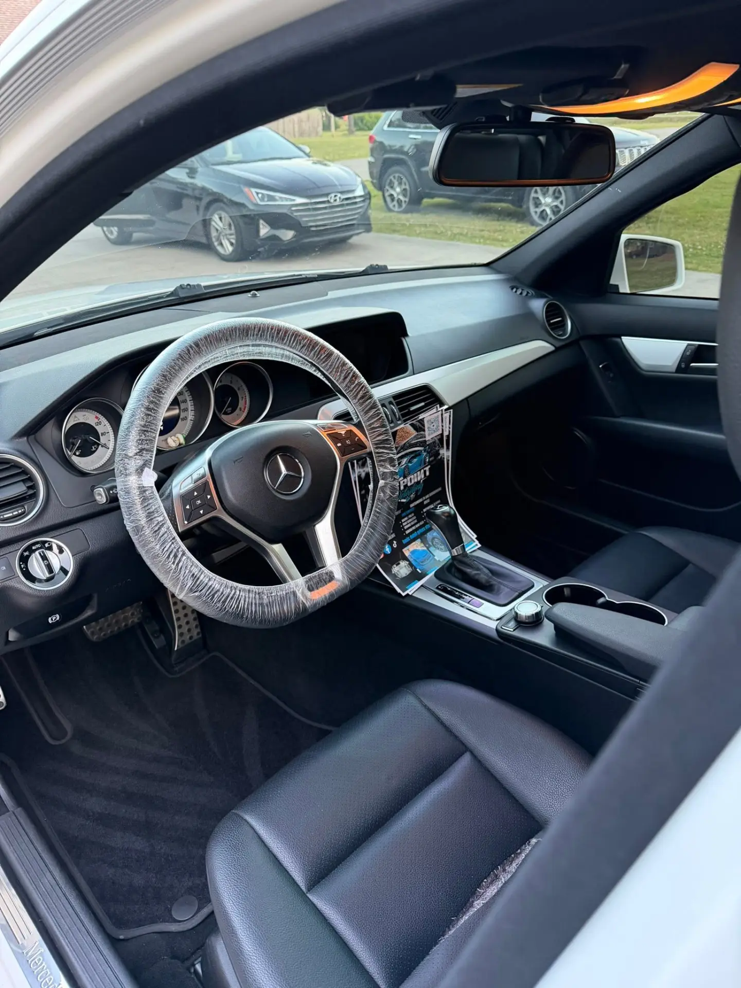 Mercedes-Benz C-Class interior driver side after deep clean